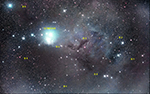 Barnard 3 and environs, labeled image