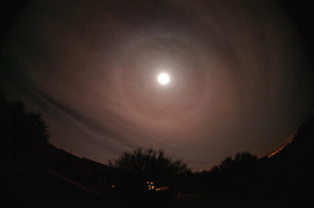 Moon Halo and Venus