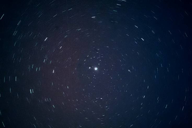 Polaris and the region around the north celestial pole